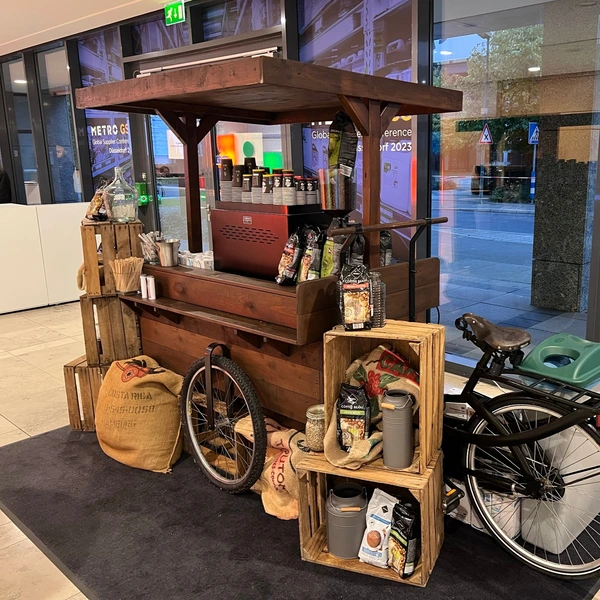 Kaffeespezialitäten aus unserer Kaffeebar auf einem Event-, Messe- und Private-Catering in NRW und darüber hinaus